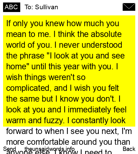 unsent message to Sullivan