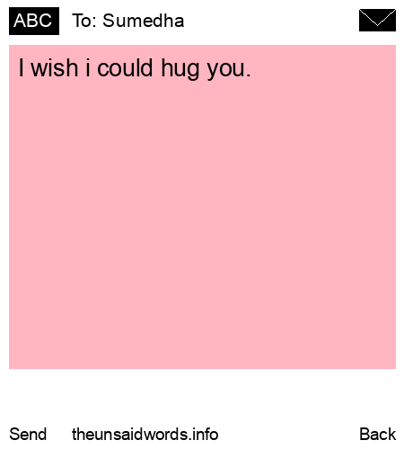 unsent message to Sumedha