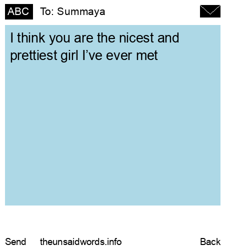 unsent message to Summaya