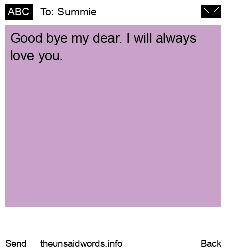 unsent message to Summie