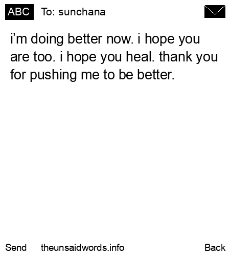 unsent message to sunchana
