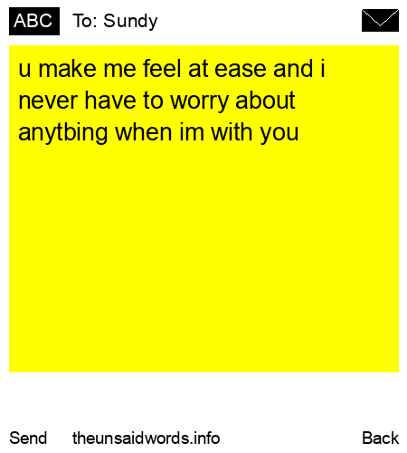 unsent message to Sundy