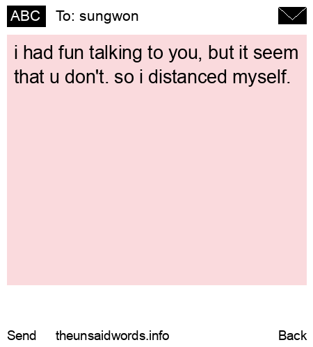 unsent message to sungwon