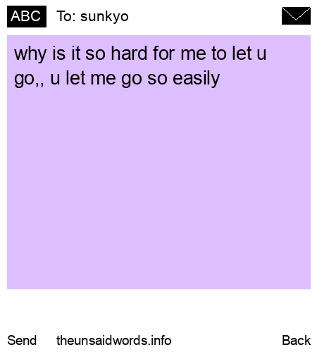 unsent message to sunkyo
