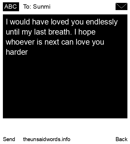 unsent message to Sunmi
