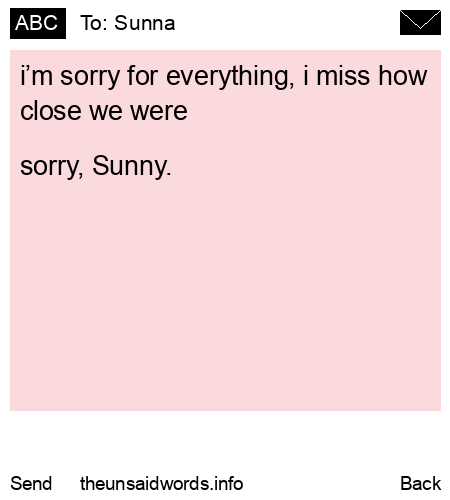 unsent message to Sunna