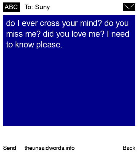 unsent message to Suny