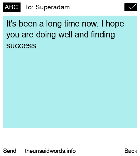 unsent message to Superadam