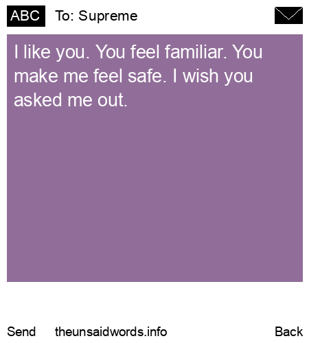 unsent message to Supreme