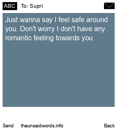 unsent message to Supri