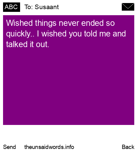 unsent message to Susaant 