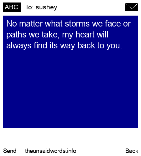 unsent message to sushey