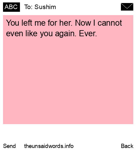 unsent message to Sushim