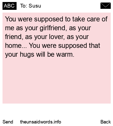 unsent message to Susu
