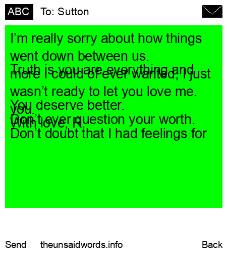 unsent message to Sutton