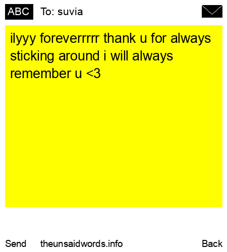 unsent message to suvia
