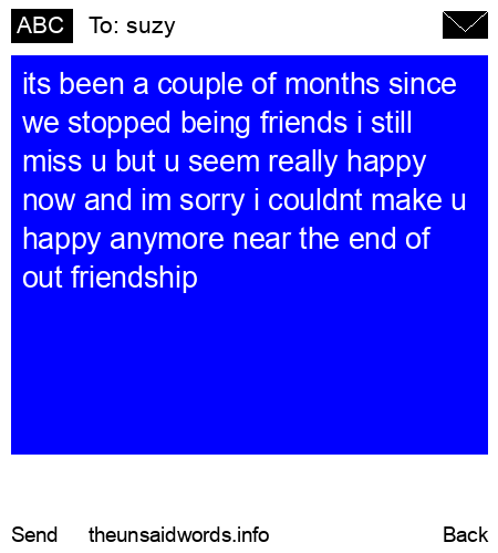 unsent message to suzy