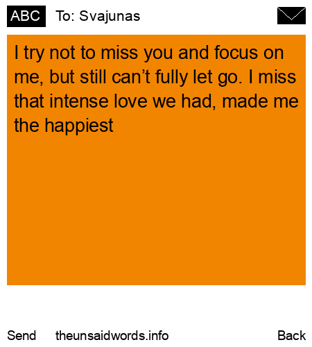 unsent message to Svajunas