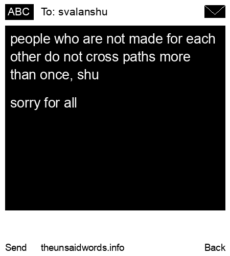 unsent message to svalanshu