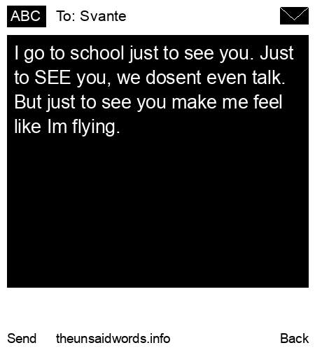 unsent message to Svante