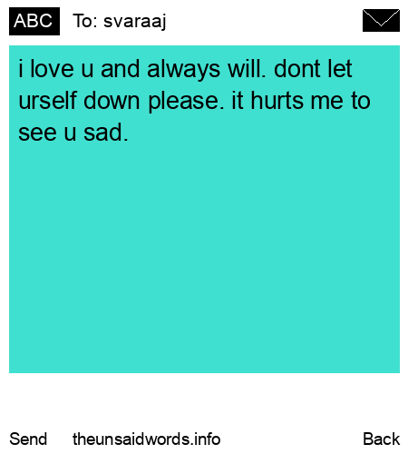 unsent message to svaraaj