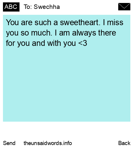 unsent message to Swechha