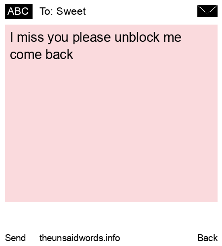 unsent message to Sweet