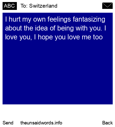 unsent message to Switzerland