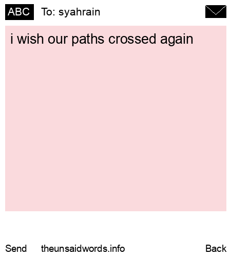 unsent message to syahrain