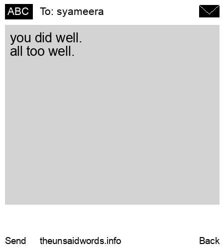 unsent message to syameera