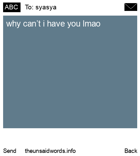 unsent message to syasya