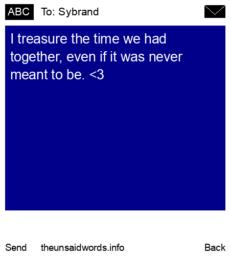 unsent message to Sybrand