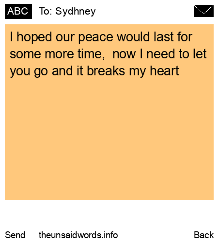 unsent message to Sydhney