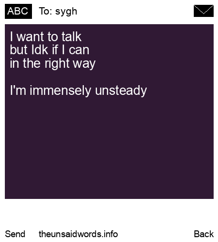 unsent message to sygh