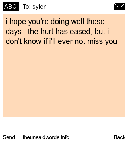 unsent message to syler