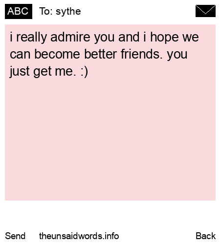 unsent message to sythe