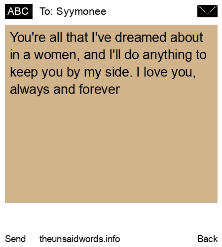 unsent message to Syymonee