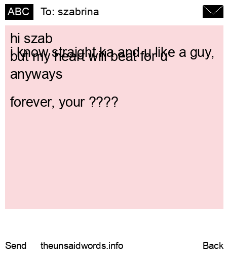 unsent message to szabrina