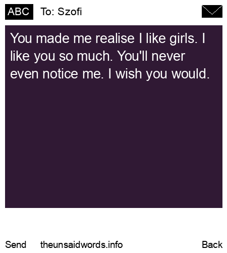 unsent message to Szofi