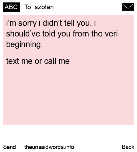 unsent message to szolan