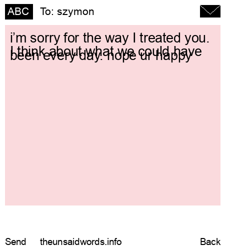 unsent message to szymon