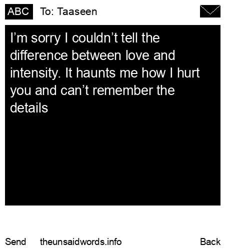unsent message to Taaseen