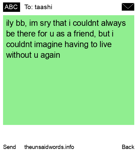 unsent message to taashi