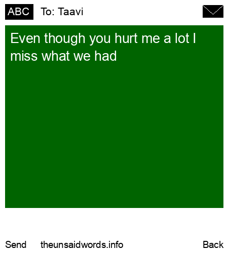 unsent message to Taavi
