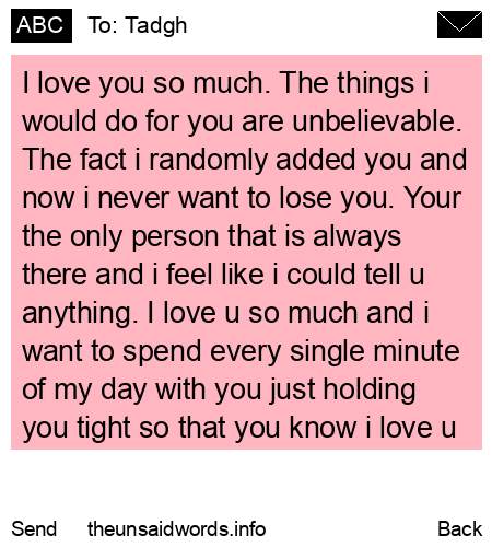 unsent message to Tadgh