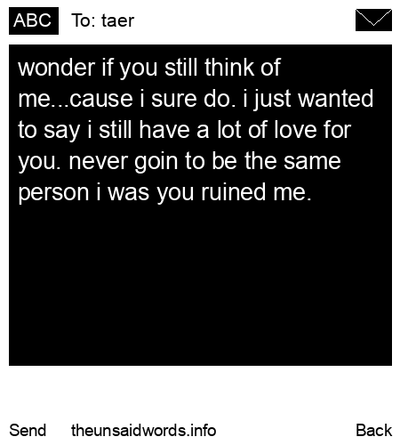 unsent message to taer