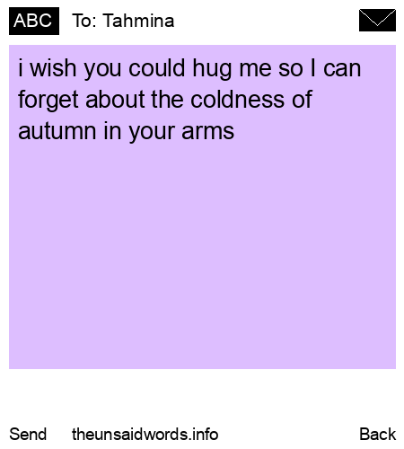 unsent message to Tahmina