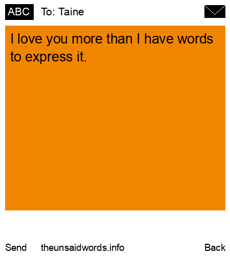 unsent message to Taine
