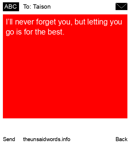 unsent message to Taison