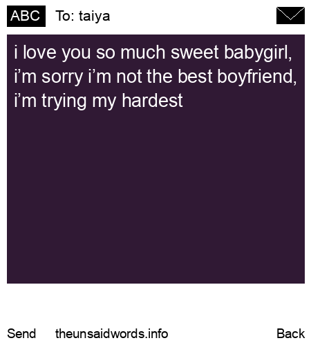 unsent message to taiya